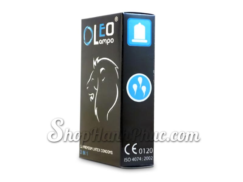 Bao cao su Oleo Lampo 3in1 siêu mỏng, kéo dài, tăng khoái cảm