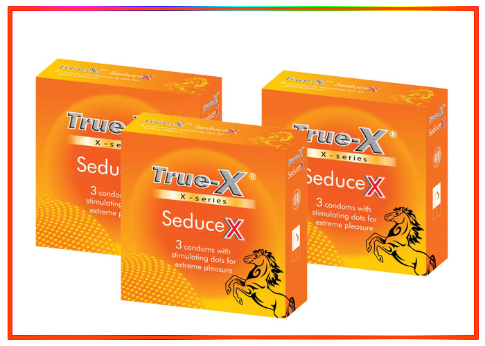 Bao cao su gai True X hộp 3 cái kích thích mạnh mẽ tăng khoái cảm