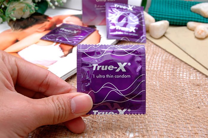 Bao cao su gai True X hộp 3 cái kích thích mạnh mẽ tăng khoái cảm