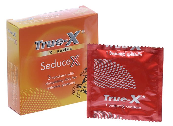 Bao cao su gai True X hộp 3 cái kích thích mạnh mẽ tăng khoái cảm