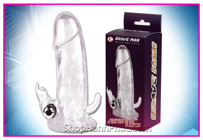 SHP113 Smooth Vibrating Penis Extension Sleeve, Enhance Desire