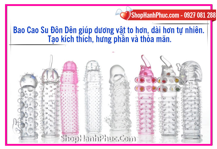Bao cao su đôn dên lưới khủng SHP91 chống rách siêu bền