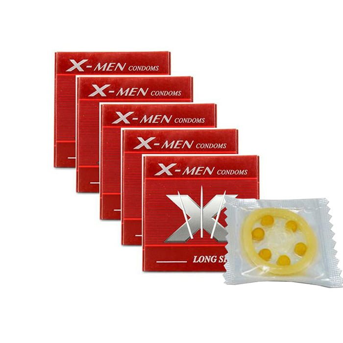 X-men 6 Beaded Condoms Delay Pleasure Safe Comfort