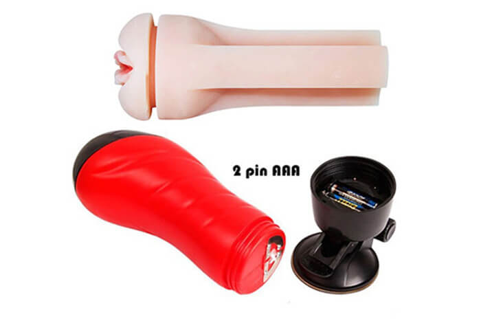 Âm đạo giả đèn pin Crazy Bull rung rên chân thực