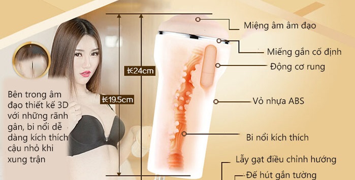 Cốc thủ dâm gắn tường rung mạnh kích thích chuẩn HOT