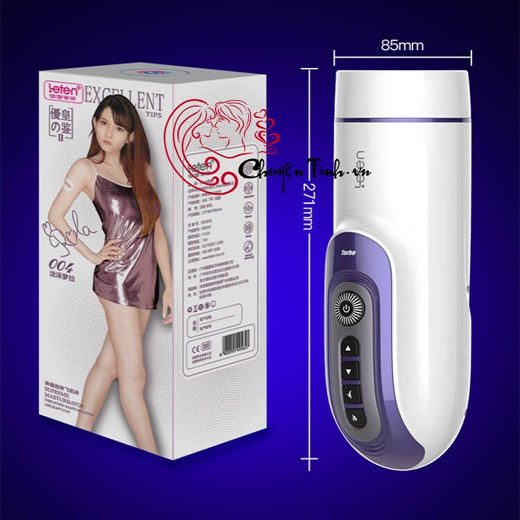 Máy thủ dâm Leten sưởi ấm êm ái âm thanh kích thích đỉnh