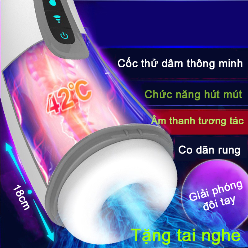 Âm đạo bú mút silicon rung nhiệt tỏa cảm giác thật