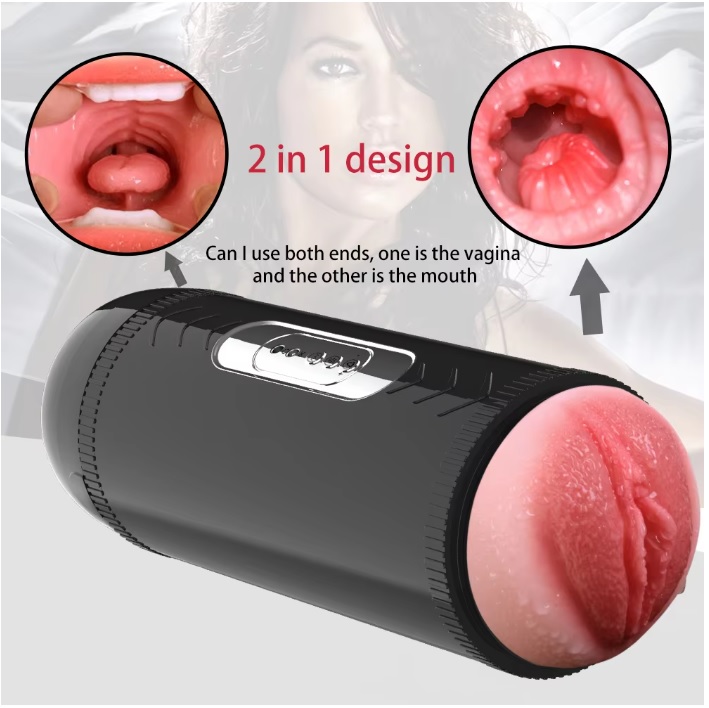 Âm đạo giả 2 đầu rung tự động cao cấp Trải nghiệm sướng đỉnh