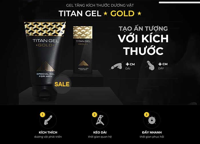 Titan Gel Gold cải thiện kích thước tăng cường sinh lý nam mạnh mẽ