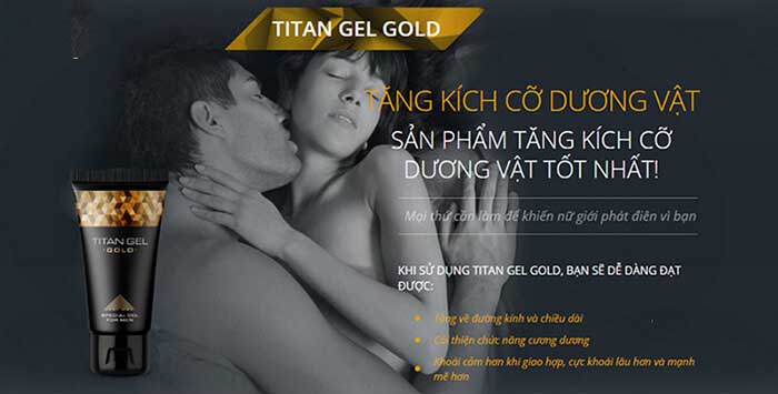 Titan Gel Gold cải thiện kích thước tăng cường sinh lý nam mạnh mẽ