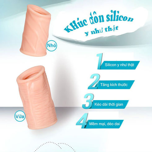 Đôn silicon cao cấp tăng kích thước dương vật cải thiện hiệu quả