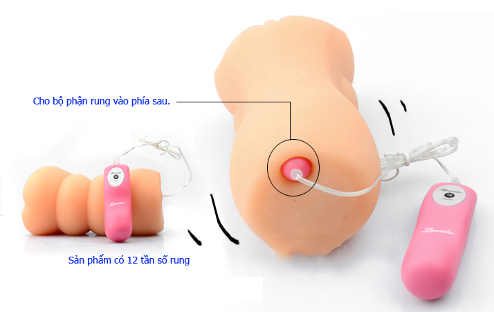 Âm đạo silicon rung cao cấp Loveaide chất liệu an toàn bền