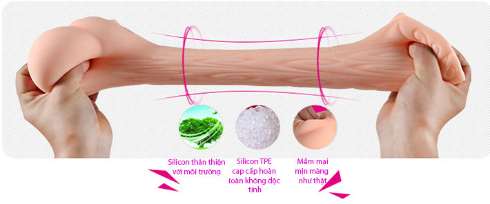 Âm đạo giả silicon Leten cầm tay nhỏ gọn mềm mịn thủ dâm nam hiệu quả