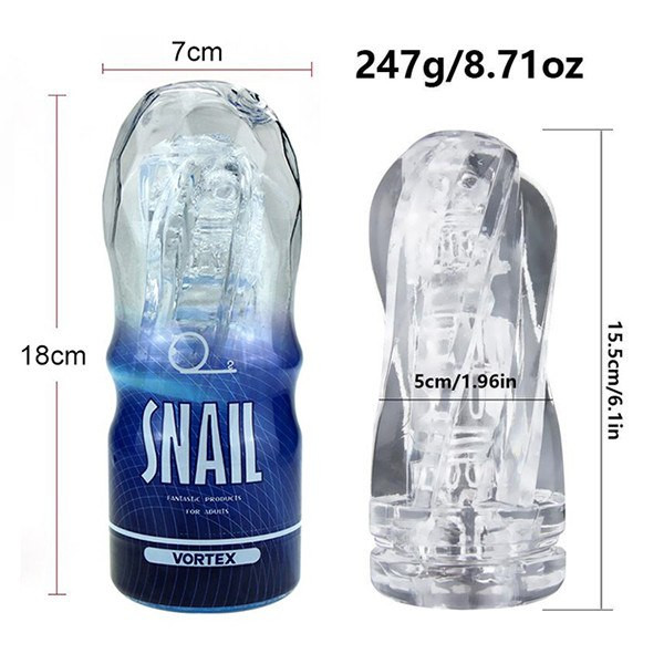 Silicone Snail Cup Male Masturbator Soft Realistic Texture