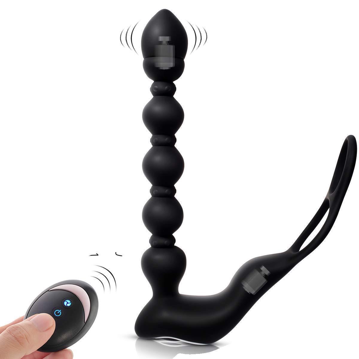 Máy rung đen điều khiển từ xa an toàn cho cơ thể, cực phê