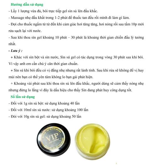 Gel sìn sú cao cấp chính hãng thành phần nhân sâm kéo dài quan hệ