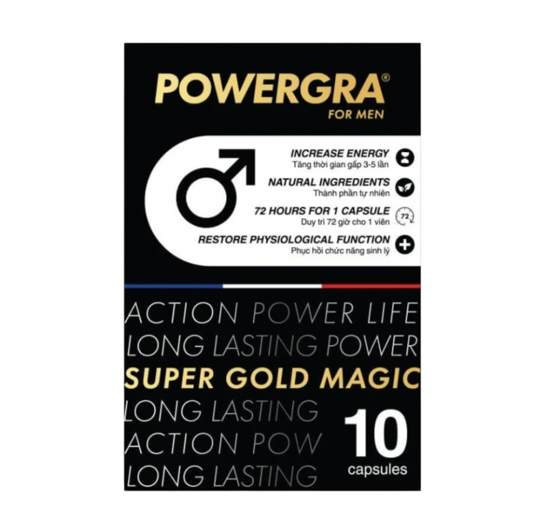  Đánh giá Viên uống kéo dài thời gian Powergra for men supper gold magic  hàng xách tay 