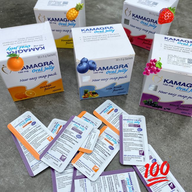 Thạch kamagra oral jelly 100mg tăng sinh lý, kéo dài quan hệ 