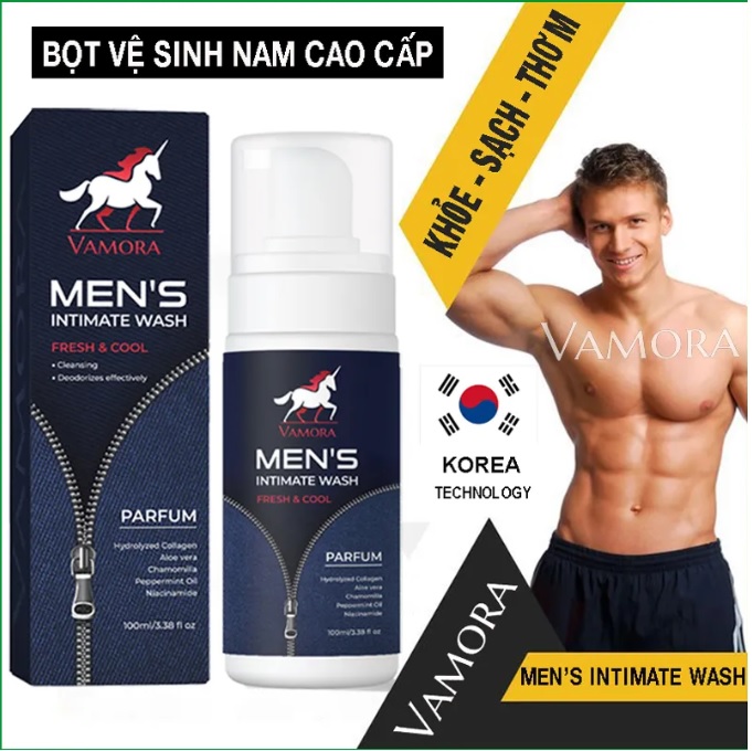 Bọt vệ sinh nam Vamora mát lạnh dịu nhẹ, thơm mát suốt ngày 