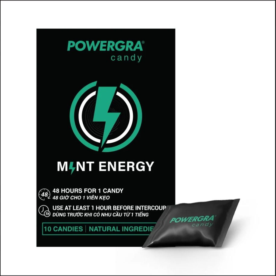 Kẹo bạc hà Powergra Mint Energy thiên nhiên bổ thận tráng dương 