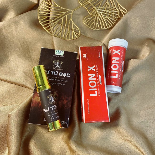 Combo Xịt Kéo Dài Thời Gian & Viên Ngậm Sư Tử Bạc Lion X Chính Hãng