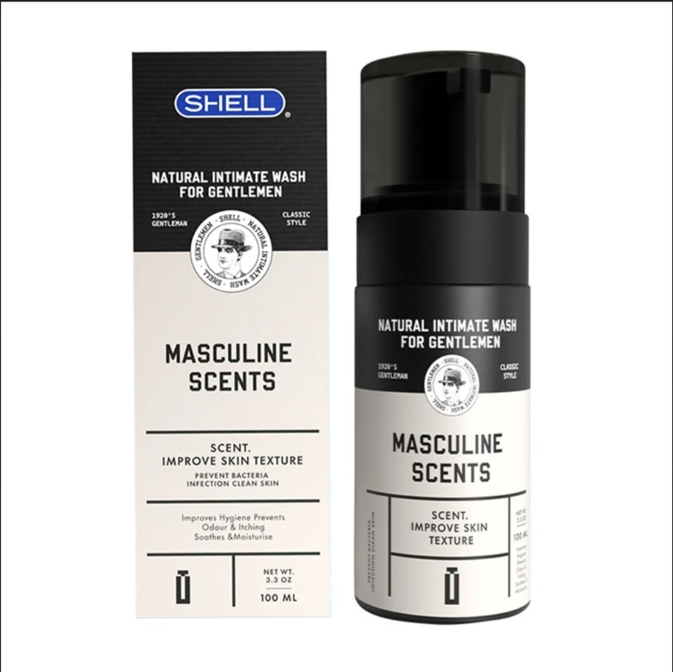 Dung dịch vệ sinh nam dạng bọt Shell Masculine thơm mát hương nam tính 
