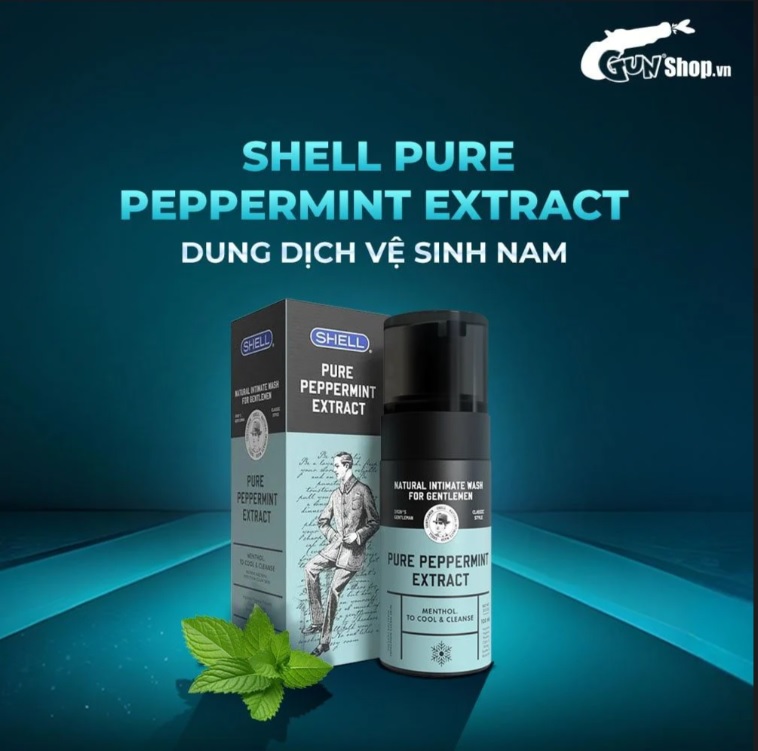Dung Dịch Vệ Sinh Nam Shell Pure Bạc Hà Mát Lạnh Sạch Khuẩn