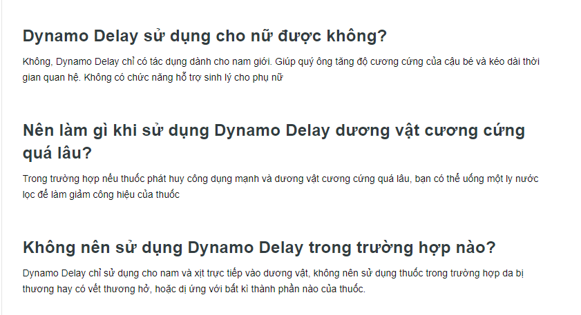  Kho sỉ Chai xịt chống xuất tinh sớm Dynamo Delay cao cấp