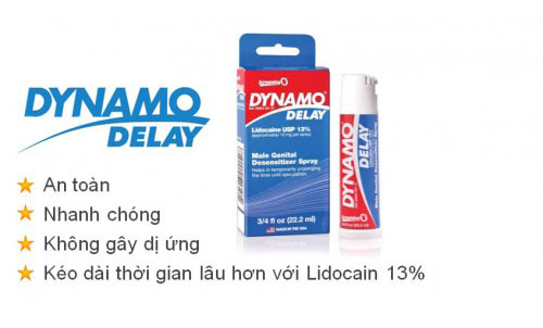 Chai xịt Dynamo Delay kéo dài thời gian, chống xuất tinh sớm hiệu quả