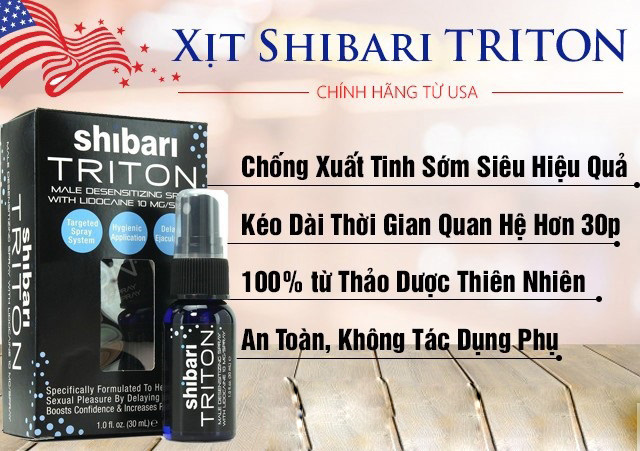 Chai xịt chống xuất tinh sớm Shibari Triton kéo dài thời gian hiệu quả