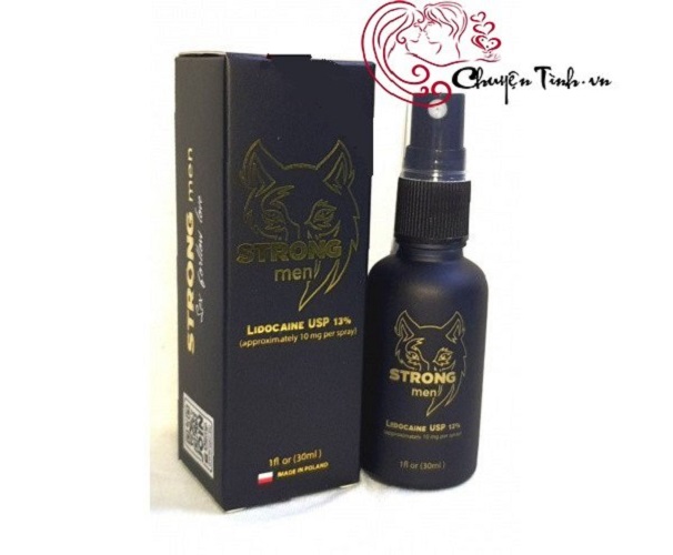 Chai xịt chống xuất tinh sớm Strong Men Lidocain 13% kéo dài quan hệ 