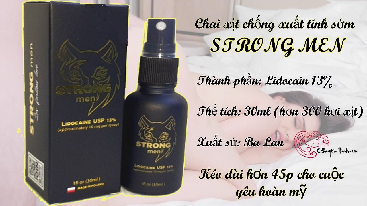 STRONG MEN delay spray with 13% Lidocaine