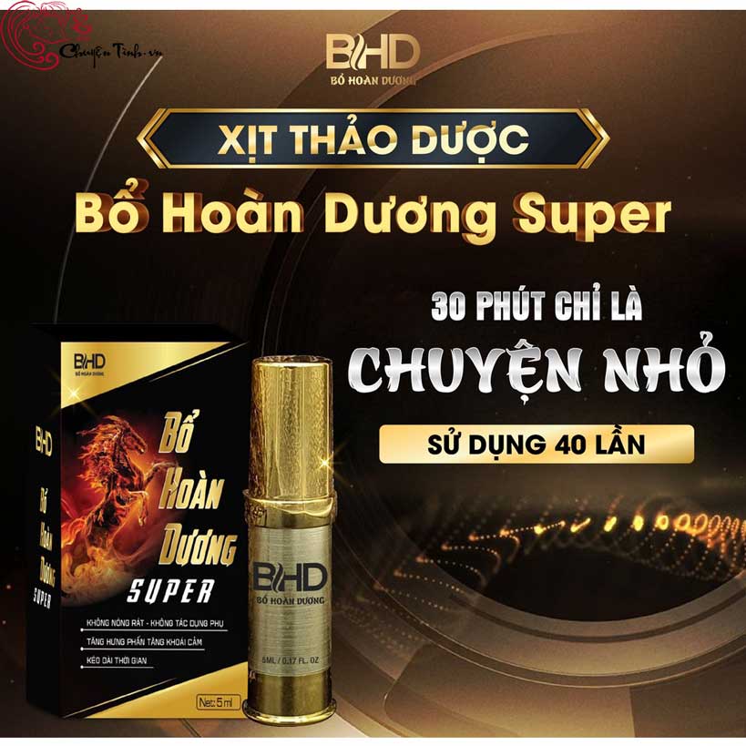 Chai xịt thảo dược bổ hoàn dương Super hỗ trợ sinh lý an toàn tự nhiên 