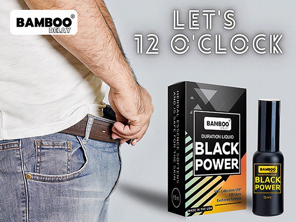 Xịt Kéo Dài Bamboo Delay Black Power Mỹ Tăng Thời Gian Yêu 