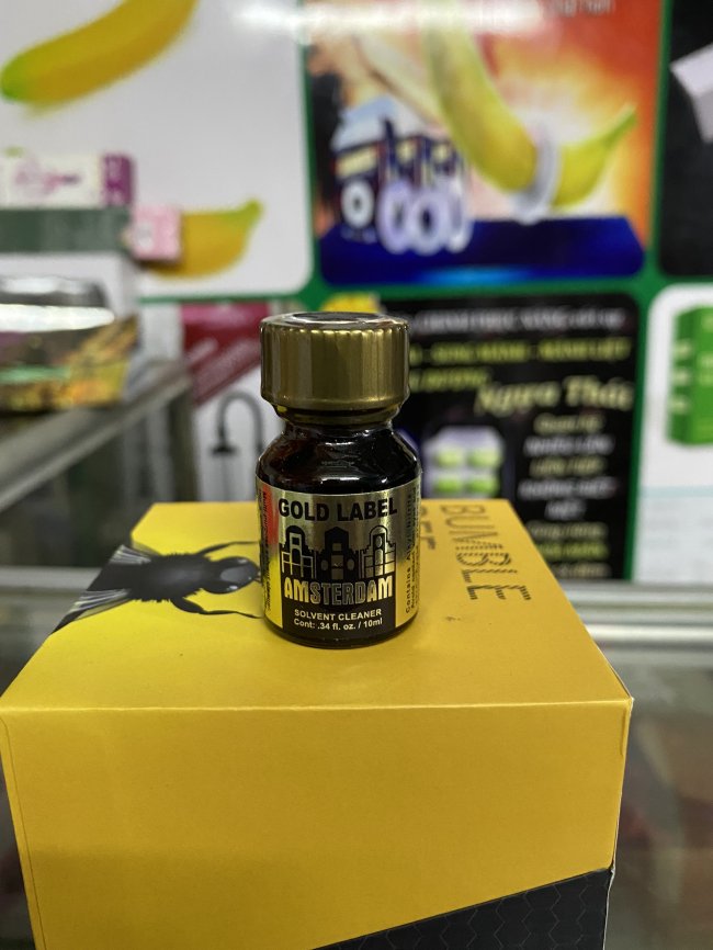 Popper gold label Amsterdam USA 10ml giảm đau kéo dài quan hệ mạnh mẽ 