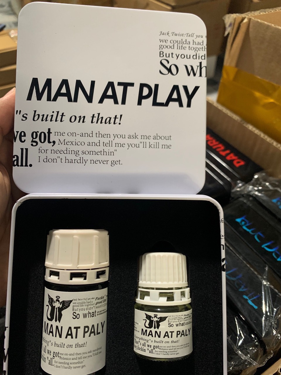 Man At Play 60ml White Popper Set Boost Arousal