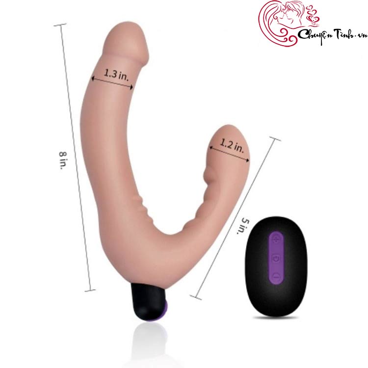 Dương vật silicon 2 đầu rung điều khiển xa, kích thích điểm G, mê say Dương vật silicon 2 đầu rung điều khiển xa, kích thích điểm G, mê say