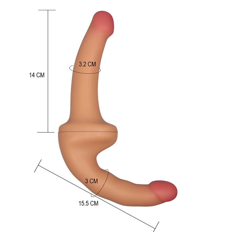 Dương vật hai đầu mềm rung Lovetoy Holy Dong thủ dâm nữ LES