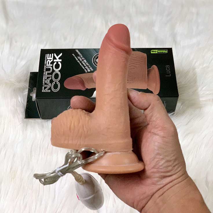 Dương vật giả Lovetoy Luca mềm mại rung 7 tần số an toàn