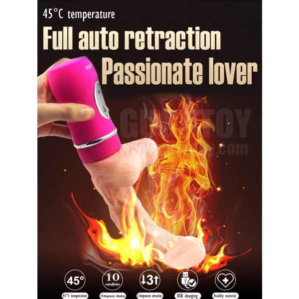 Dương Vật Rung Thụt Điều Chỉnh Nhiệt Kích Thích Cuồng Mê