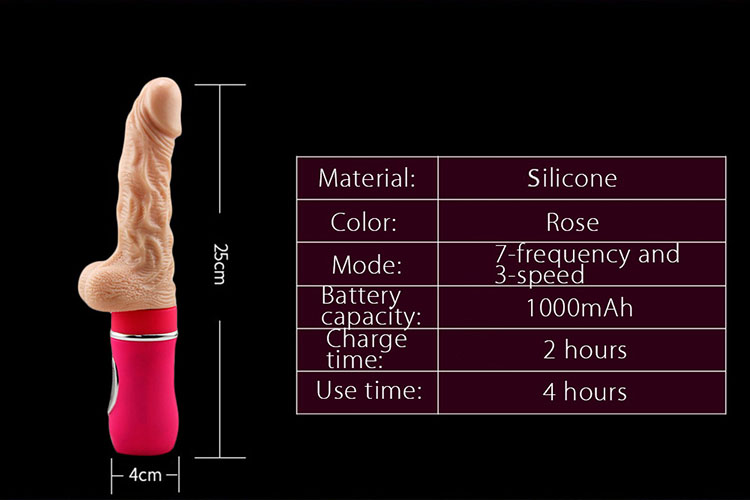 Dương Vật Rung Thụt Điều Chỉnh Nhiệt Kích Thích Cuồng Mê