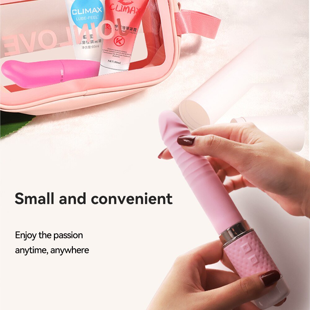 Yeain 2-in-1 Rechargeable Suction Vibrator Pink & White