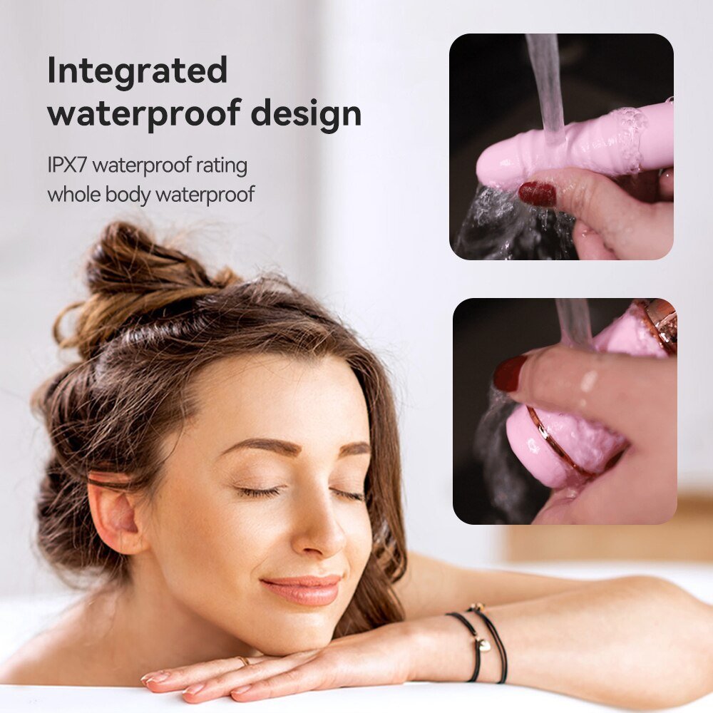Yeain 2-in-1 Rechargeable Suction Vibrator Pink & White