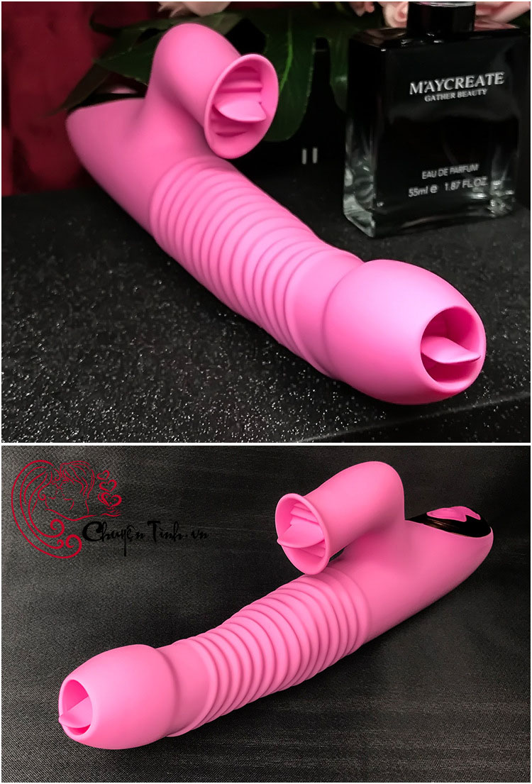 Dương vật giả cao cấp rung thụt liếm nhiệt, kích thích cực đỉnh