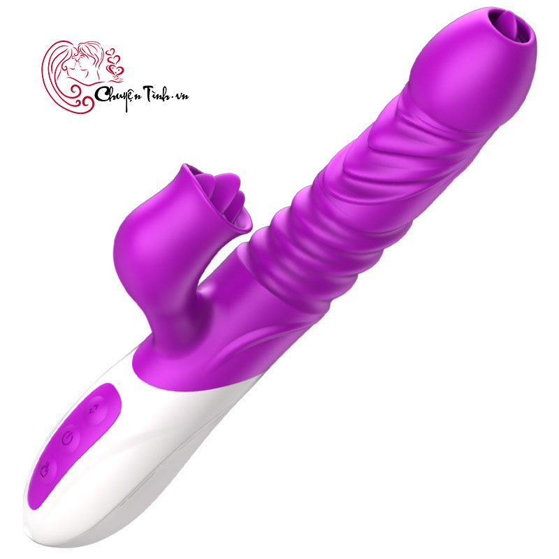 Dương vật giả rung ngoáy thụt nhiệt liếm silicon cao cấp