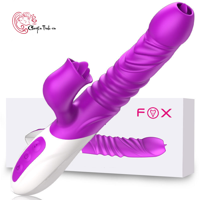 Dương vật giả rung ngoáy thụt nhiệt liếm silicon cao cấp