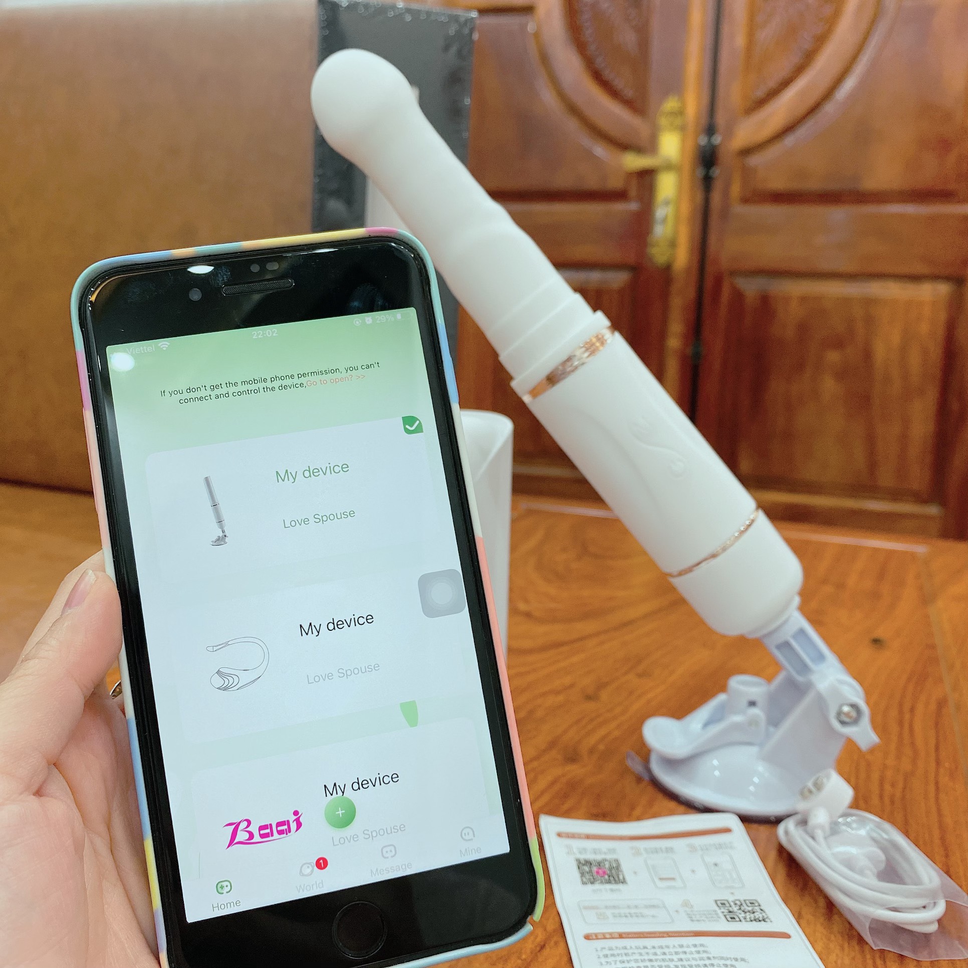 Máy thụt tình yêu điều khiển qua app kích thích khoái cảm