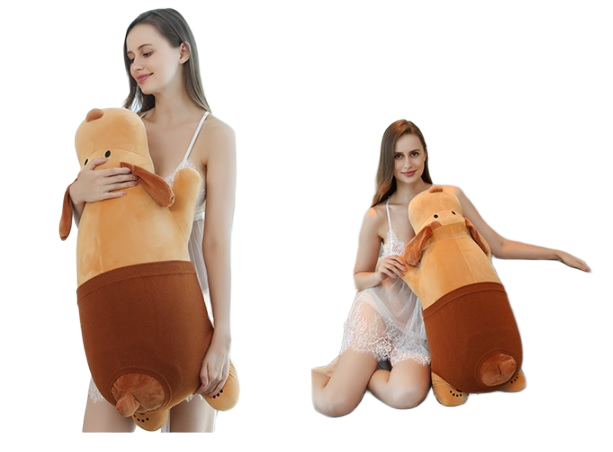 Gấu bông tình dục nguy trang cho nữ kèm dương vật giả silicon mềm 