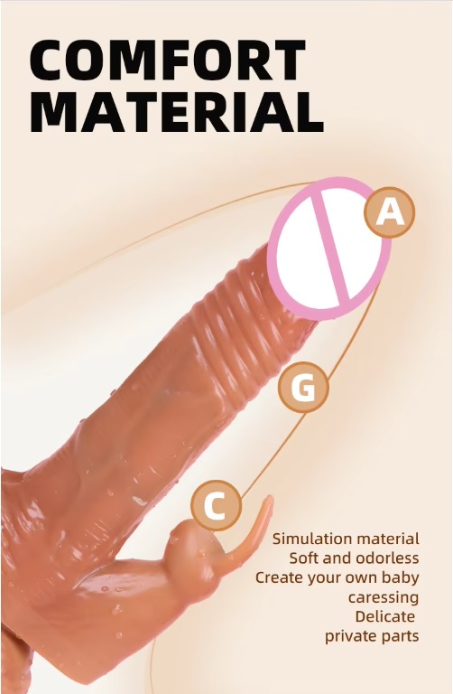 Dương vật giả gắn tường tai thỏ rung thụt ngoáy nhiệt ấm