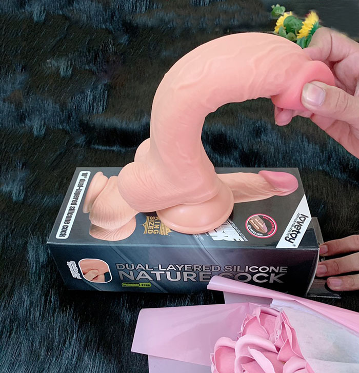 Dương Vật Cầm Tay Lovetoy Silicon Mềm Mại Kích Thích